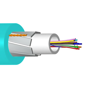 LT Gel Fld Glass Yarn Int/Ext FO Cable LSZH, 50/125 OM4 - Görsel 1