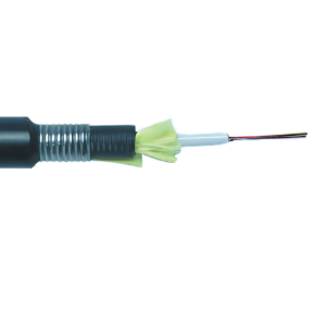 HCS Paslanmaz Çelik Zırhlı, SLT Siyah MM 50/125 OM2 (Çift kılıflı) LSZH Fiber Optik Kablo - Görsel 1