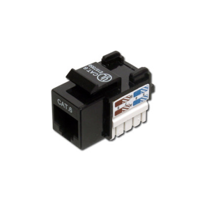 CAT 6 Keystone Jack, unshielded RJ45 to LSA, color black - Görsel 1
