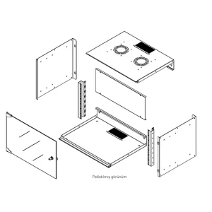 Rack Kabinet Duvar Tipi Soho Demonte - Görsel 2