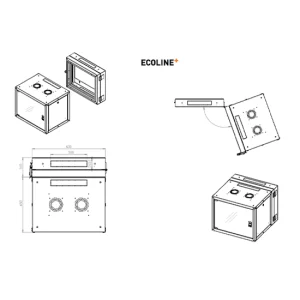 Rack Kabinet Duvar Tipi Ecoline Plus 600*600 Demontaj - Görsel 2