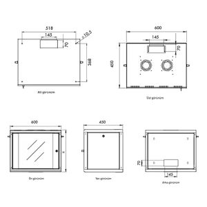 Rack Kabinet Duvar Tipi Proline 600*450 - Görsel 3