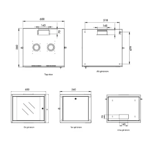 Rack Kabinet Duvar Tipi Proline 600*560 - Görsel 4