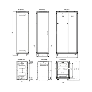 Rack Kabinet Dikili Tip Normal Seri 600*1000 - Görsel 2