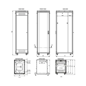 Rack Kabinet Dikili Tip Normal Seri 600*800 - Görsel 2