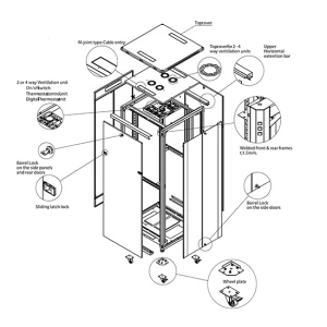 Rack Kabinet Dikili Tip Normal Seri 800*800 - Görsel 3