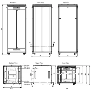 Rack Kabinet Dikili Tip Normal Seri 800*800 - Görsel 2