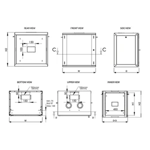 Rack Kabinet Duvar Tipi Normal Seri 600*450 - Görsel 2