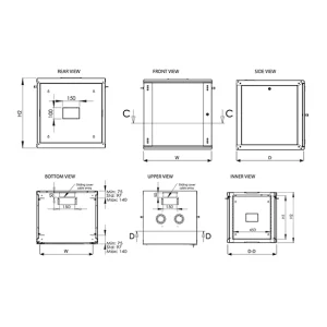 Rack Kabinet Duvar Tipi Normal Seri 600*600 - Görsel 2