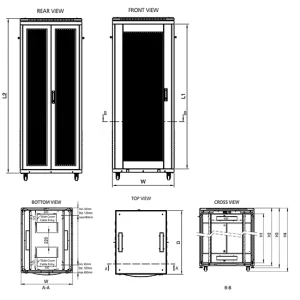 Rack Kabinet Server Tipi Normal Seri 800*1200 - Görsel 2