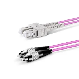 SC-FC MM 50/125 OM4 DX Tek Kılıflı Zırhsız P.Cord - Görsel 1