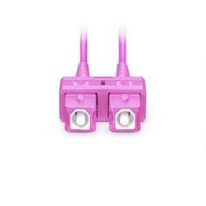 SC-SC MM 50/125 OM4 DX Tek Kılıflı Zırhsız P.Cord - Görsel 2