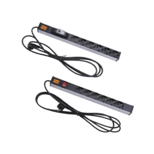 6Xdın49440 Soketli Schuko Grup Priz, 19”, 1U, - Görsel 1