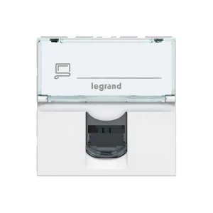 RJ45 Cat5e UTP, 2 modül, beyaz - Görsel 1