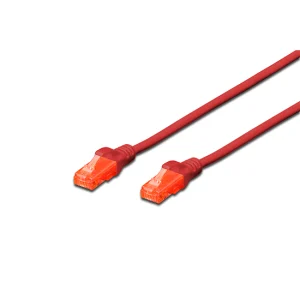 Patch Cord U/UTP Cat6 Kırmızı LSZH 26 AWG - Görsel 1