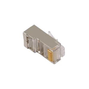 FTP CAT 6A Plug, RJ-45, 8P8C, Yuvarlak Kablo İçin, Katı ve Esnek İletken - Görsel 1