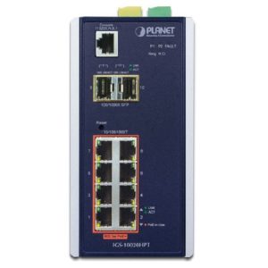 Endüstriyel Tip Yönetilebilir Ethernet Switch 8-Port 10/100/1000Base-TX 802.3at/af PoE+ Injector 270 watt - Görsel 1