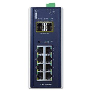 Endüstriyel Tip Yönetilebilir Switch 8-Port 10/100/1000Base-T 2 x 1000BASE-SX/LX/BX SFP/mini-GBIC yuva - Görsel 1