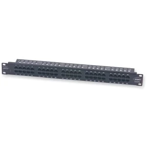 Telephone Patch Panel, Cat3, 1U, 50 port, Black - Görsel 1