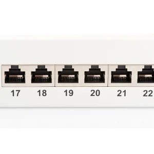 CAT 6 patch panel, shielded, 24-port RJ45,SA, 1U, rack mount, grey, 482x44x109 mm - Görsel 6