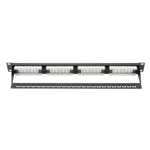 CAT 6 Patch Panel, unshielded, 24-port RJ45 24-port RJ45, , LSA, 1U, bl, 482x44x109 mm, bl - Görsel 2