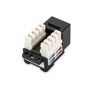 CAT 6 Keystone Jack, unshielded RJ45 to LSA, color black - Görsel 2