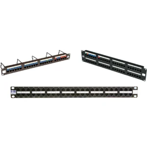 48 port RJ-45 UTP CAT6 patch panel 19’’ , 110 IDC, 2u, T568 A/B, Dolu - Görsel 1