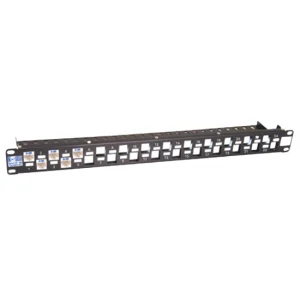 24 port Çapraz Keystone UTP Jack Boş 19" 1U Panel (Cat6A UTP) - Görsel 1