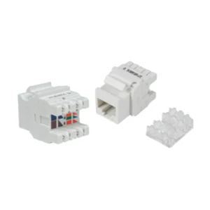 UTP Keystone Jack CAT 6, LSA+ T568 A/B, 180 derece - Görsel 1