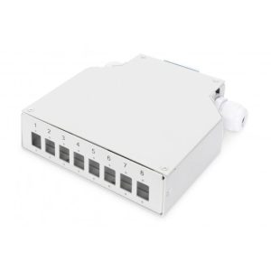 Din Rail Sonlandırma Kutusu/Splice Box, 8 x LC/DX Coupler için - Görsel 2